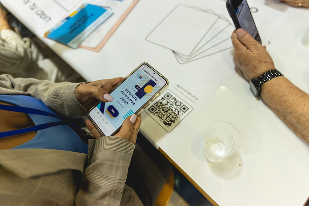 Phone scanning QR code